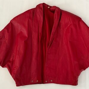 Vintage Red Leather Jacket